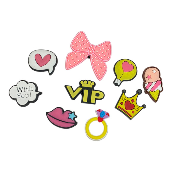 Croc Charms VIP Bow Hearts Bling - Picture 1 of 4